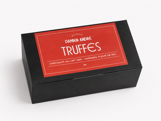 Milk Chocolate Fresh Truffles 38% – Caramel & Sea Salt