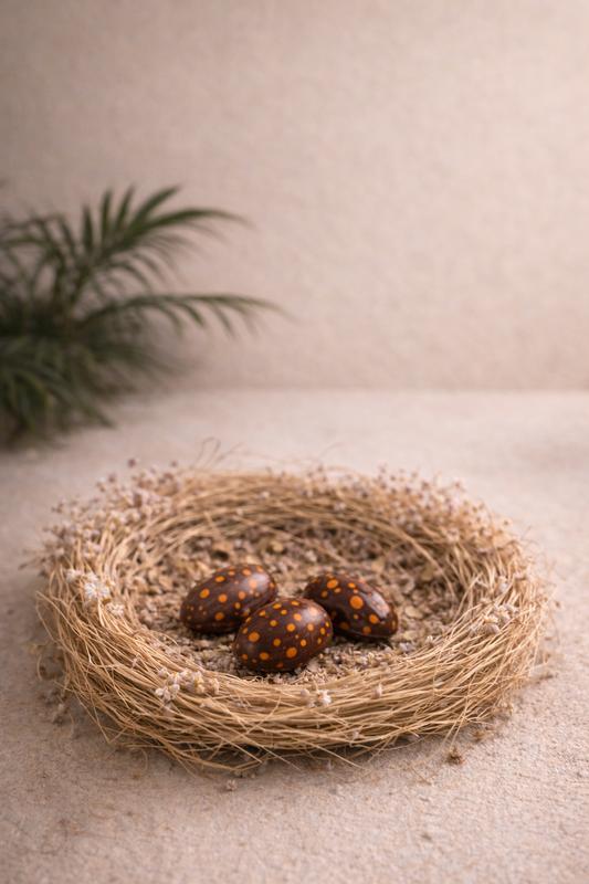 Mini œufs artisanaux chocolat au lait 38 % et caramel salé