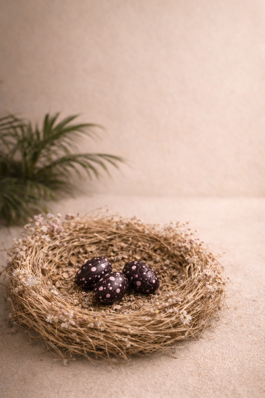 Mini œufs artisanaux chocolat noir 64 % et ganache pure chocolat Madagascar 70 %