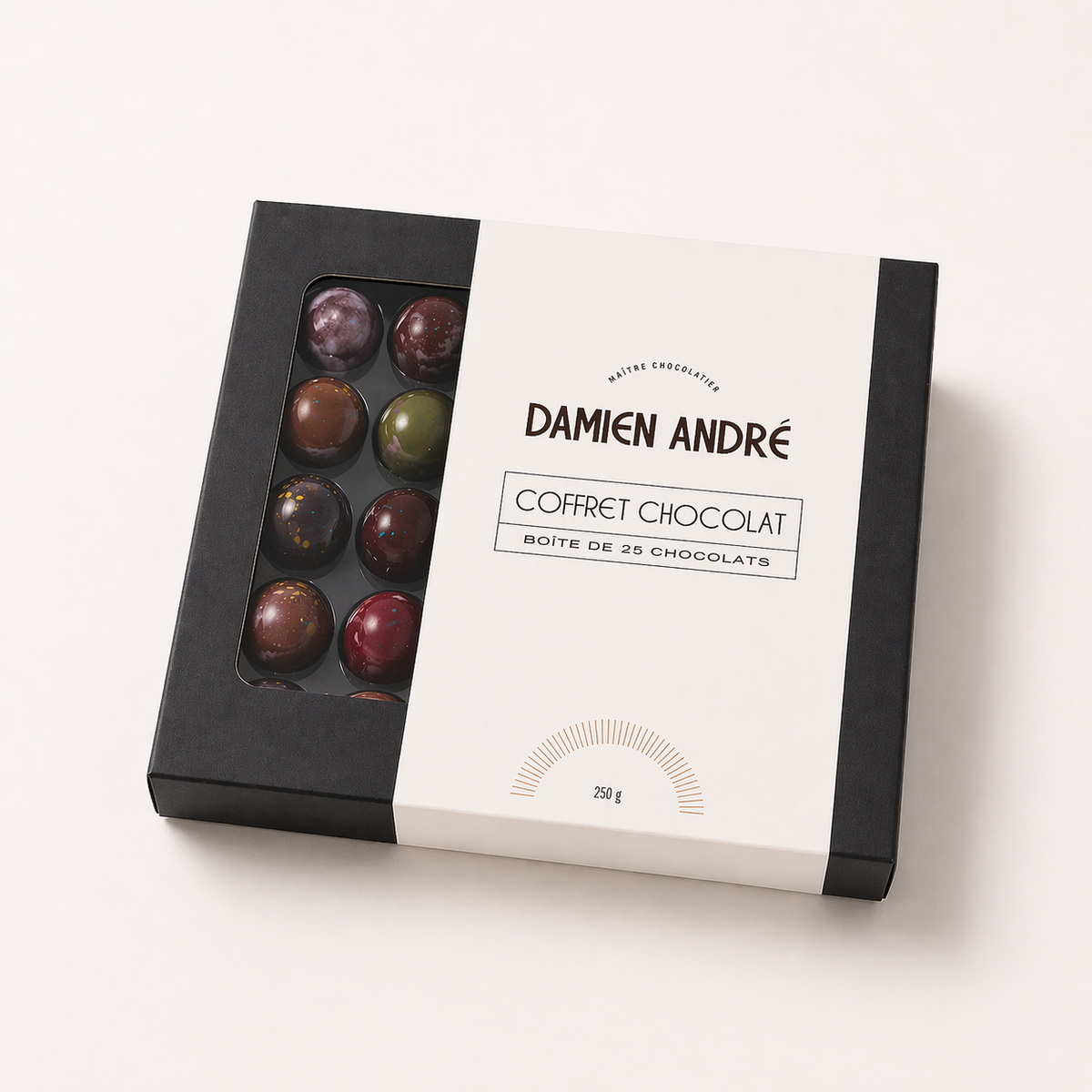 Coffret signature de chocolats fins artisanaux Damien André