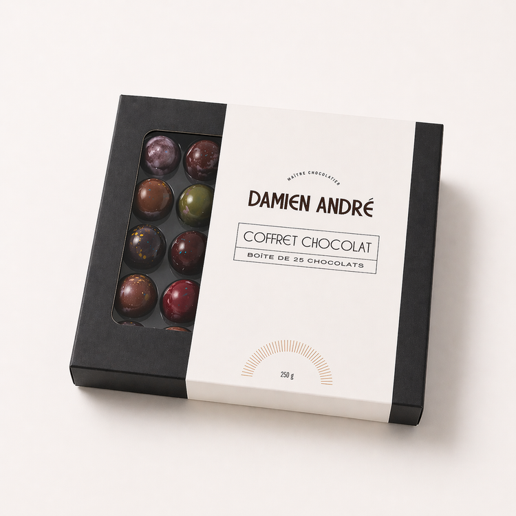 Coffret signature de chocolats fins artisanaux Damien André
