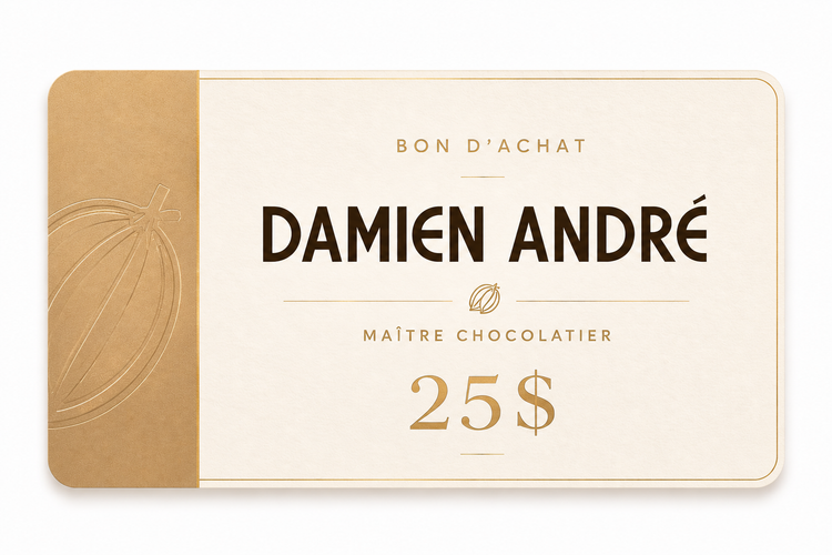 Carte-cadeau pour les chocolats artisanaux Damien André