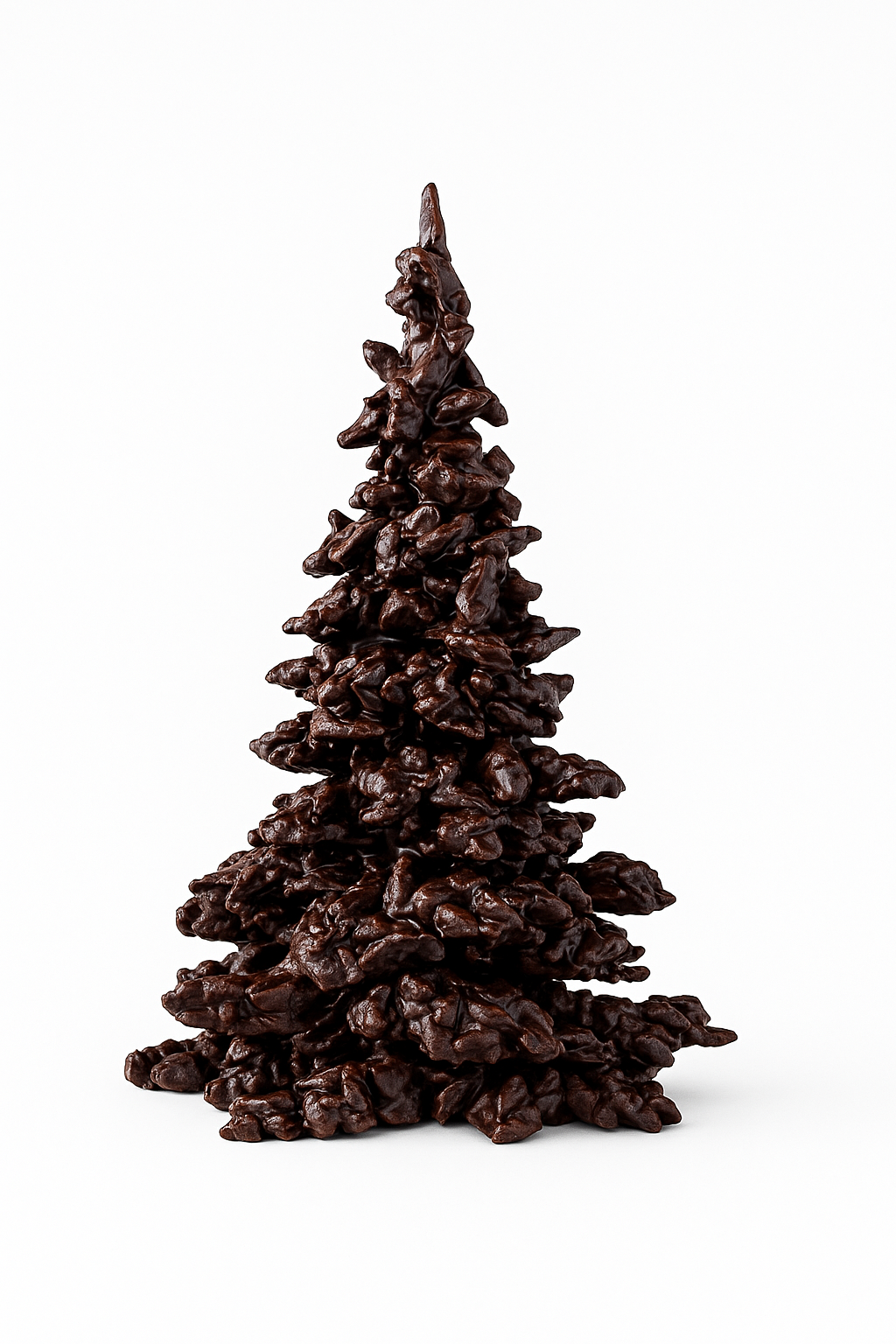 Chocolate rock Christmas tree made of Madagascar 72% chocolate – 500g