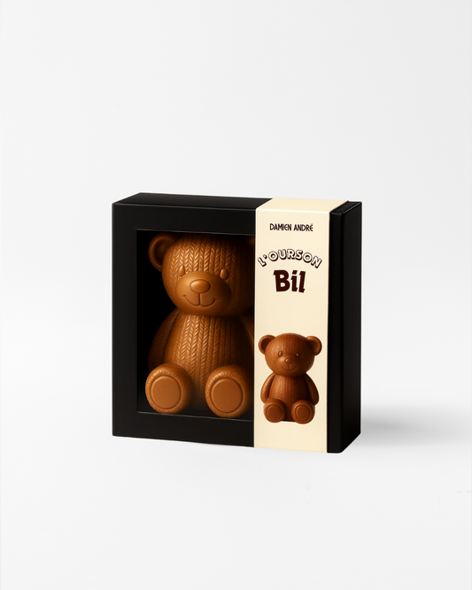 L'ourson Bil - Ourson géant guimauve et chocolat lait 38%