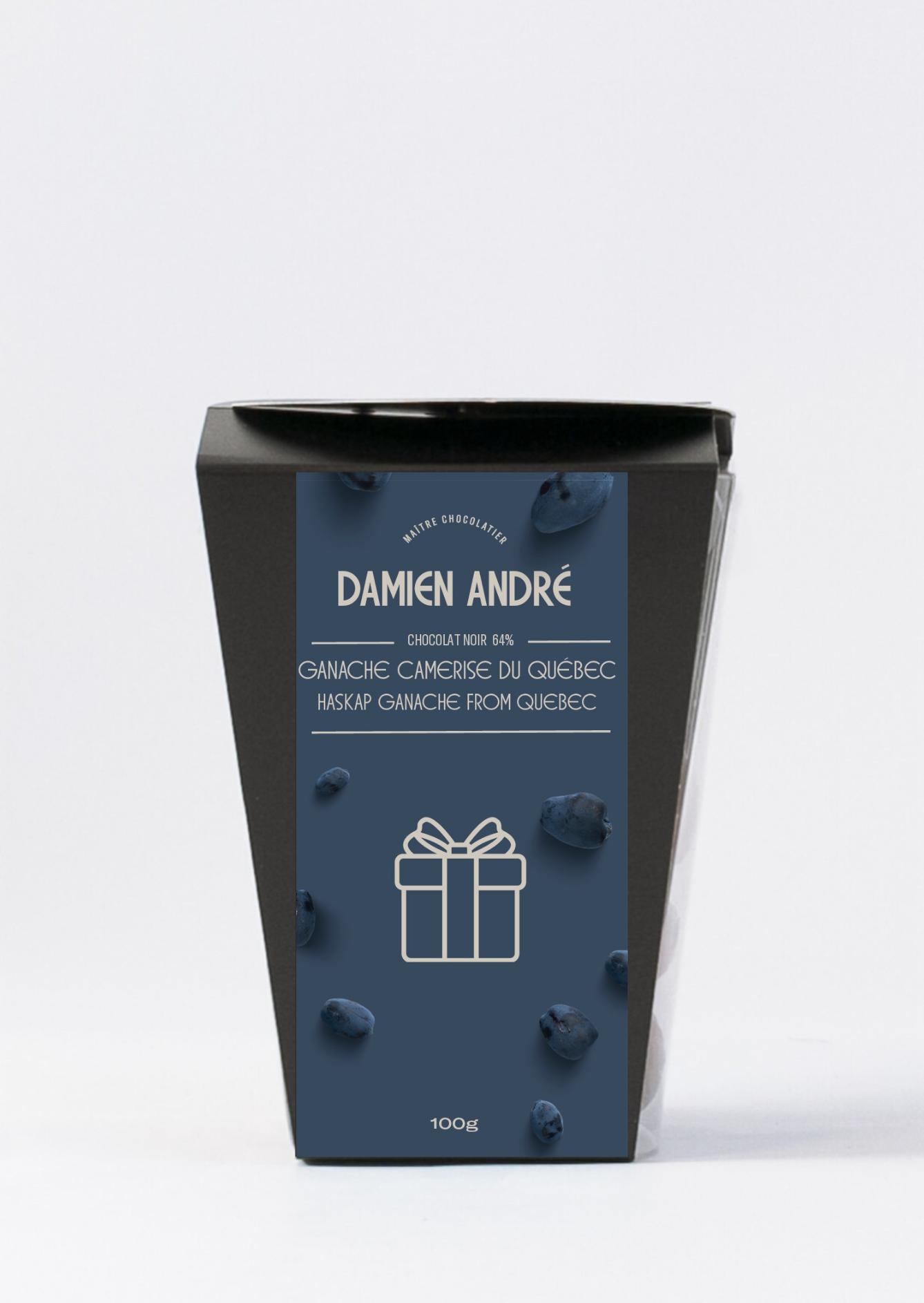 Dark chocolate gifts – Quebec haskap berry ganache