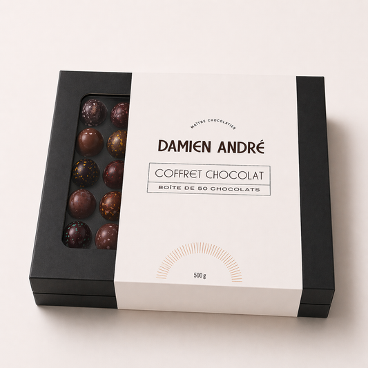 Coffret signature chocolat fins - 50 chocolats (nouveau)
