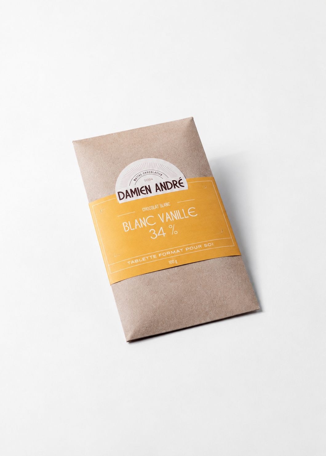 Tablette de chocolat blanc 34 % – Vanille de Madagascar