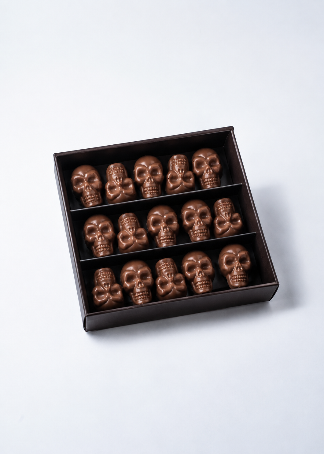 Coffret Halloween MIX 200 g | 20 crânes en chocolat