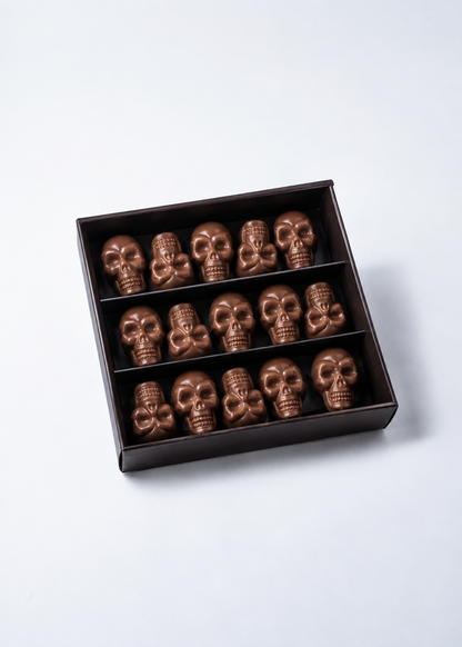 Coffret Halloween MIX 200 g | 20 crânes en chocolat