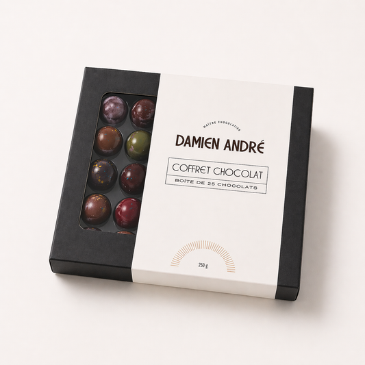 Coffret signature chocolat fins - 25 chocolats