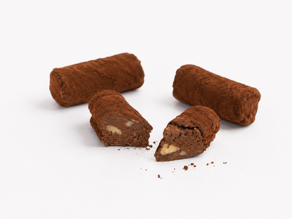 Crispy hazelnut fresh truffles