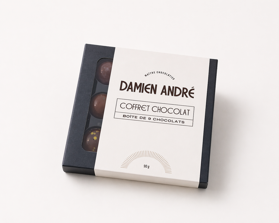 Coffret signature de chocolats fins – 9 chocolats