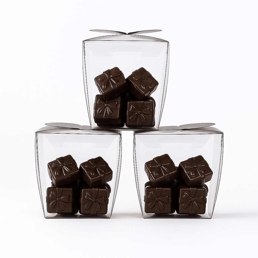 Dark chocolate gifts – Quebec haskap berry ganache