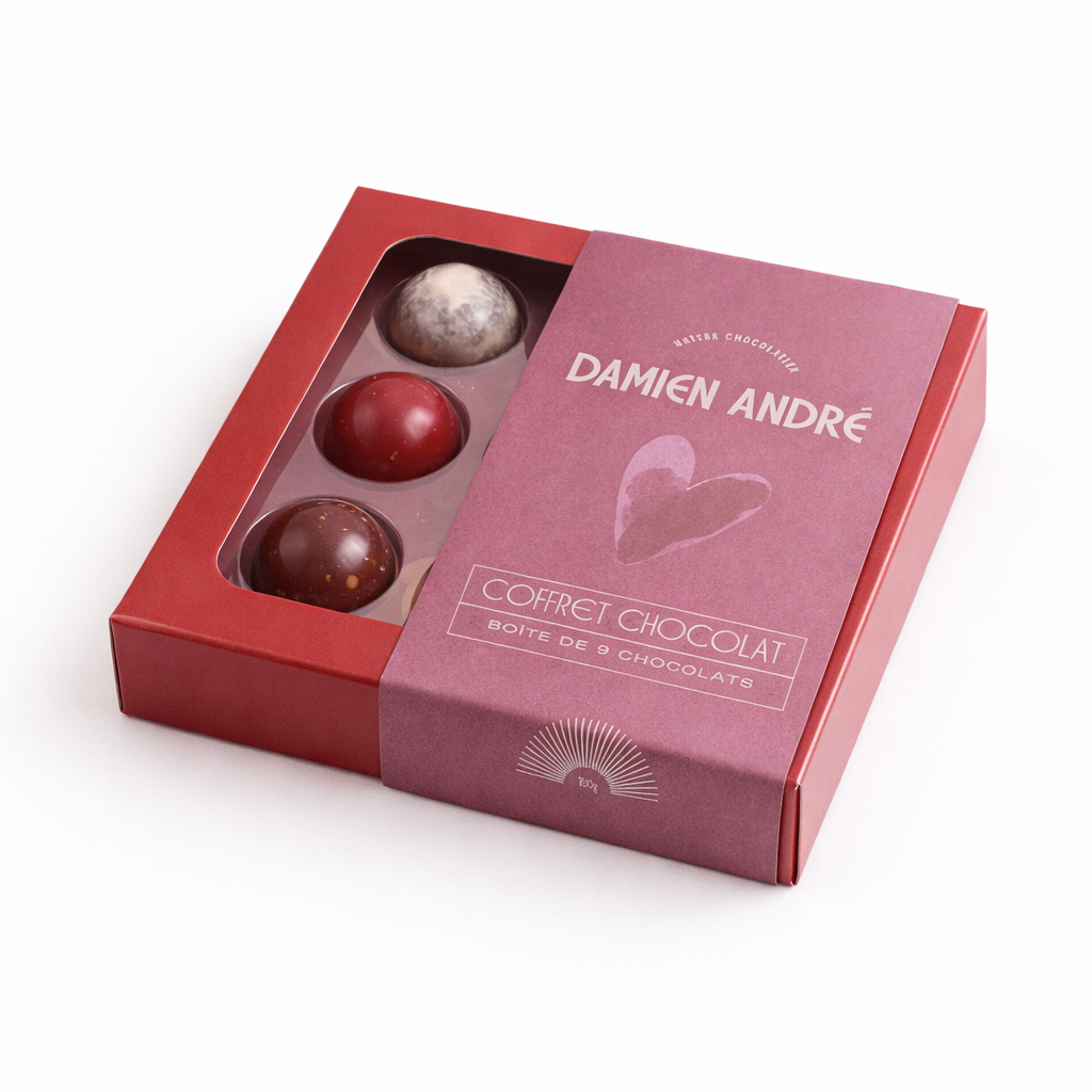 Coffret 9 chocolats | Collection Saint-Valentin | 75g