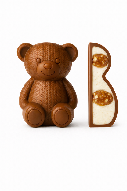 L'ourson Bil noisette - Ourson géant guimauve et chocolat lait 38%