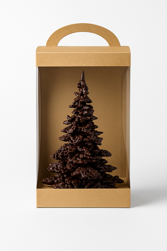 Chocolate rock Christmas tree made of Madagascar 72% chocolate – 500g